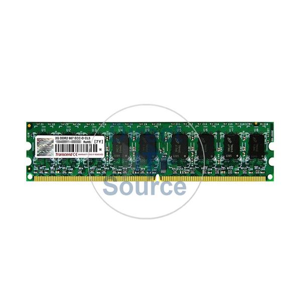 Transcend TS256MLQ72V6U - 2GB DDR2 PC2-5300 ECC Unbuffered 240-Pins Memory