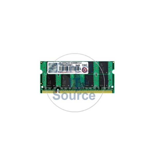 Transcend TS256MSQ64V5U - 2GB DDR2 PC2-4200 Non-ECC Unbuffered 200-Pins Memory