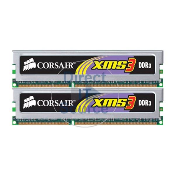 Corsair TWIN3X2048-1333C9 - 2GB 2x1GB DDR3 PC3-10600 240-Pins Memory