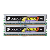 Corsair TWIN3X2048-1333C9G - 2GB 2x1GB DDR3 PC3-10600 Non-ECC Unbuffered 240-Pins Memory