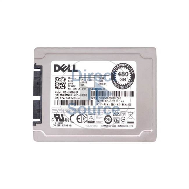VNXGK Dell - 480GB SATA 6.0Gbps 1.8" Cache Hard Drive