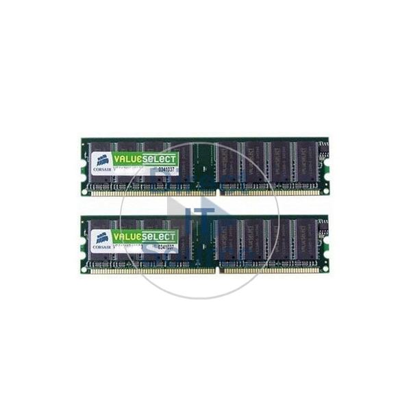 Corsair VS2GBKIT400C3 - 2GB 2x1GB DDR PC-3200 184-Pins Memory