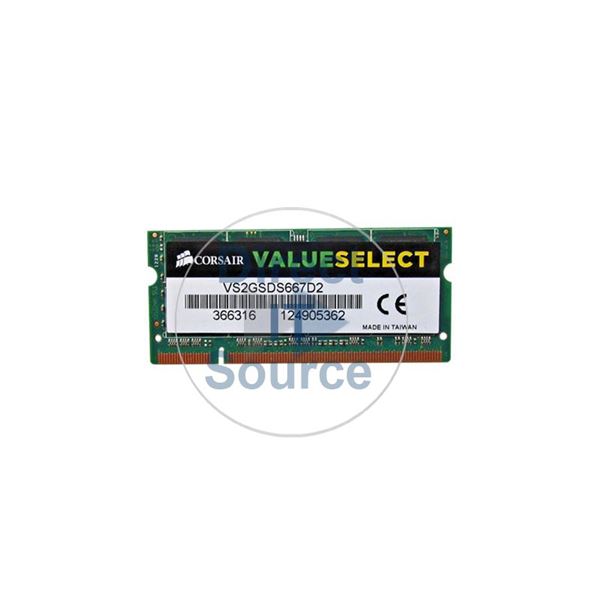 Corsair VS2GSDS667D2 - 2GB DDR2 PC2-5300 Non-ECC Unbuffered 200-Pins Memory