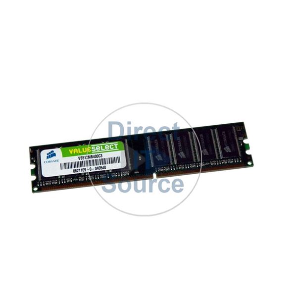 Corsair VS512MB400C3 - 512MB DDR PC-3200 Non-ECC Unbuffered 184-Pins Memory