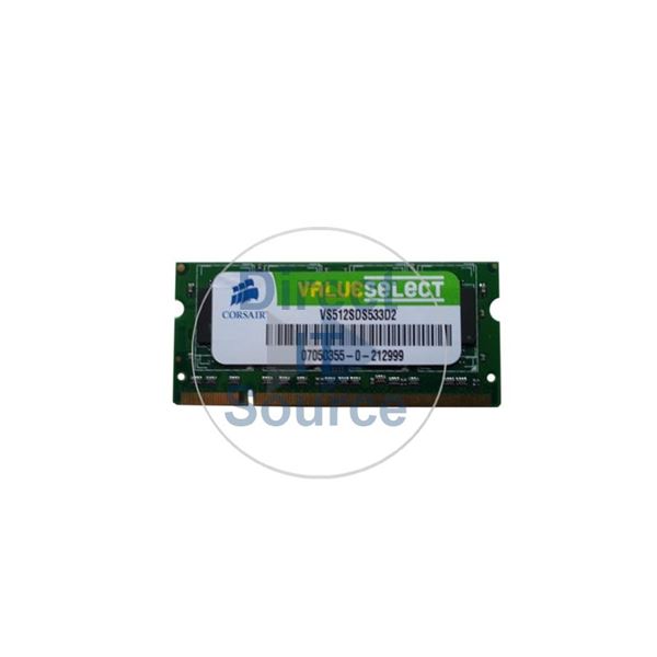 Corsair VS512SDS533D2 - 512MB DDR2 PC2-4200 Non-ECC Unbuffered 200-Pins Memory