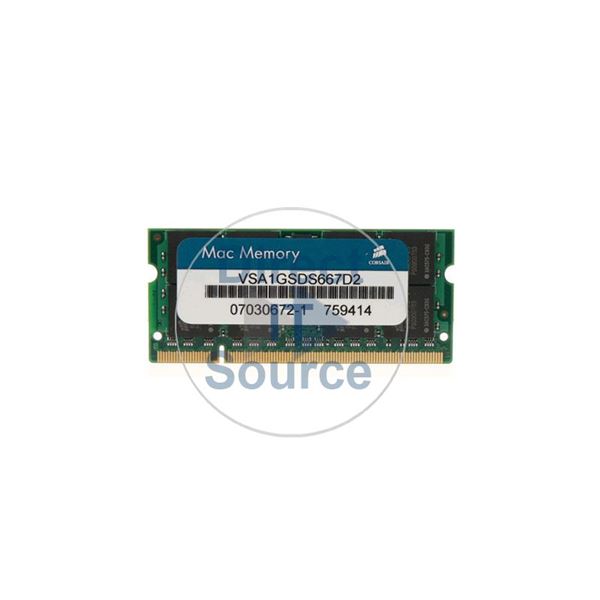Corsair VSA1GSDS667D2 - 1GB DDR2 PC2-5300 Non-ECC Unbuffered 200-Pins Memory
