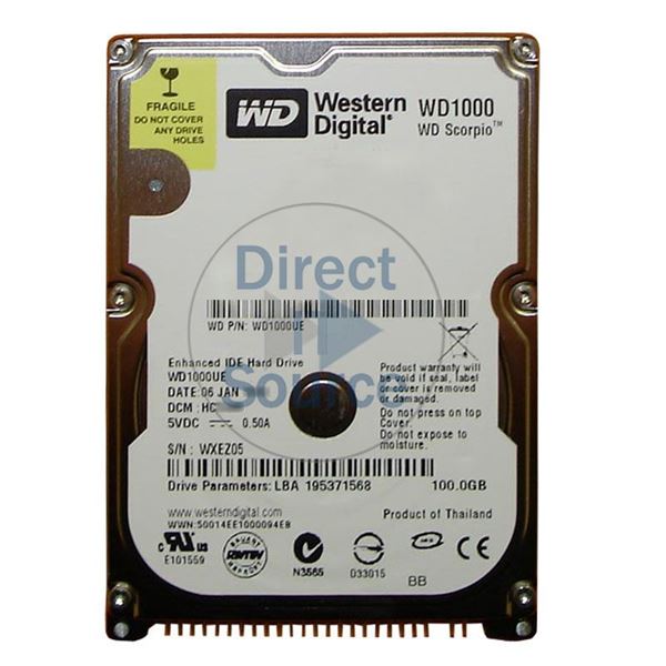 WD WD1000UE - 100GB 5.4K IDE Ultra-ATA/100 2.5" 2MB Cache Hard Drive