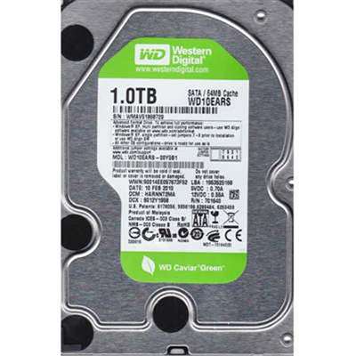 WD WD10EARS - 1TB IntelliPower SATA 3.0Gbps 3.5" 64MB Hard Drive