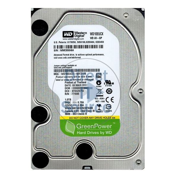 WD WD10EUCX-63YZ1Y0 - 1TB IntelliPower SATA 6.0Gbps 3.5" 16MB Cache Hard Drive