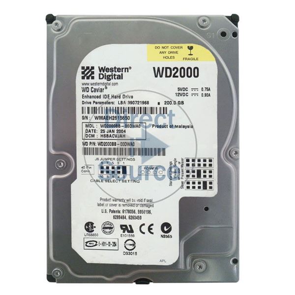 WD WD2000BB-00DWA0 - 200GB 7.2K IDE 3.5" 2MB Cache Hard Drive