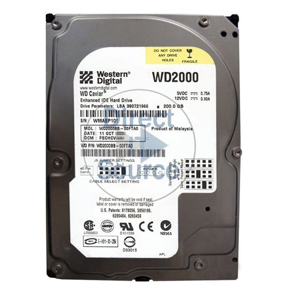 WD WD2000BB-00FTA0 - 200GB 7.2K IDE 3.5" 2MB Cache Hard Drive