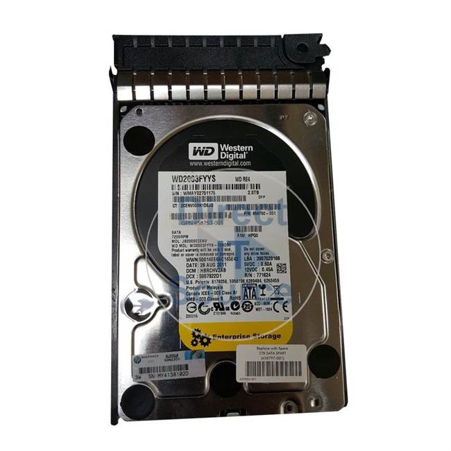 Western Digital WD2003FYYS-709DB0 - 2TB 7.2K SATA 3.5" Hard Drive