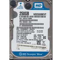 WD WD2500BEVT - 250GB 5.4K SATA 3.0Gbps 2.5" 8MB Hard Drive