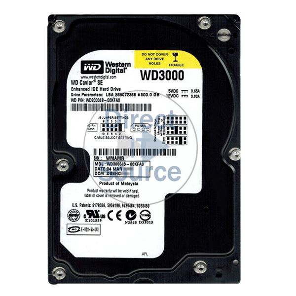 WD WD3000JB-00KFA0 - 300GB 7.2K IDE 3.5" 8MB Cache Hard Drive