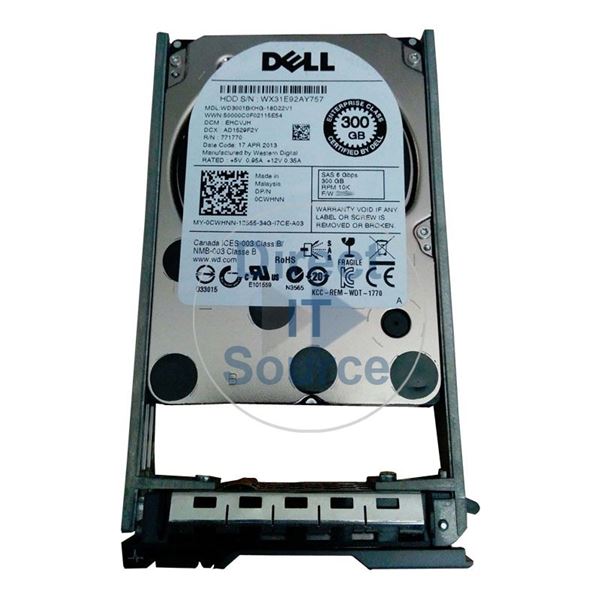 Dell WD3001BKHG-18D22V1 - 300GB  10K SAS 6.0Gbps 2.5" Hard Drive