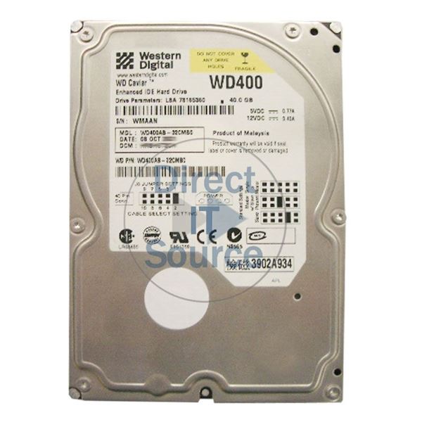 WD WD400AB-32CMB0 - 40GB 5.4K IDE 3.5" 2MB Cache Hard Drive