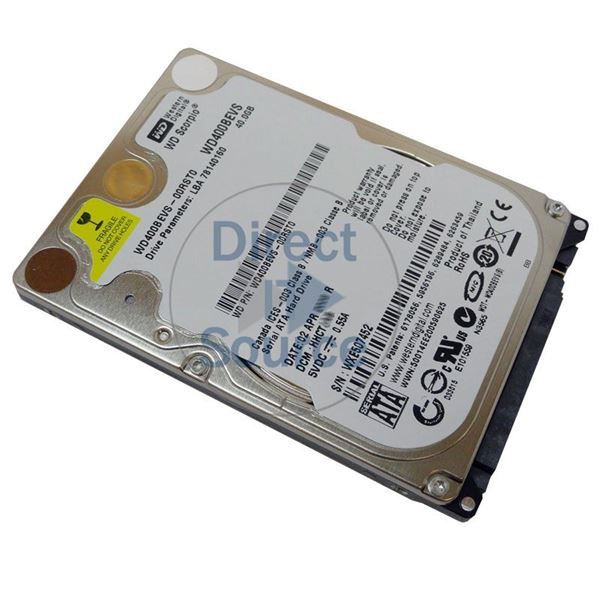 WD WD400BEVS-00RST0 - 40GB 5.4K SATA 1.5Gbps 2.5" 8MB Cache Hard Drive