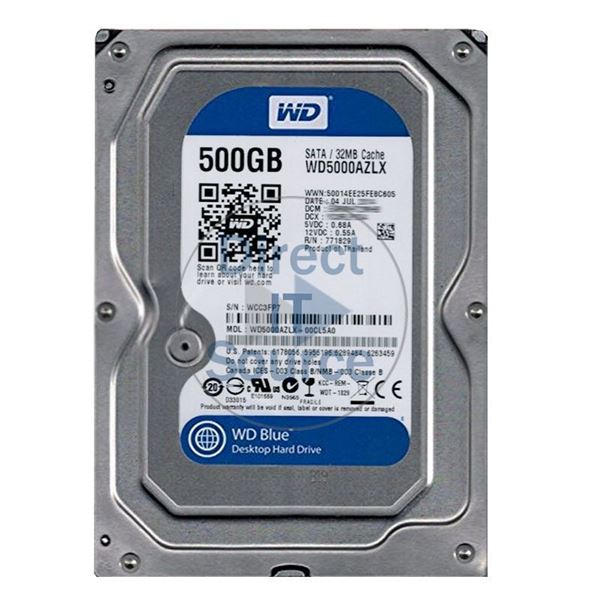 WD WD5000AZLX-00CL5A0 - 500GB 7.2K SATA 6.0Gbps 3.5" 32MB Cache Hard Drive