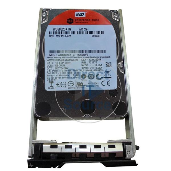 WD WD6002BKTG-02E3DV0 - 600GB 10K SAS 6.0Gbps 3.5" 32MB Cache Hard Drive