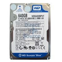 WD WD6400BPVT-80HXZT3 - 640GB 5.4K SATA 3.0Gbps 2.5" 8MB Hard Drive