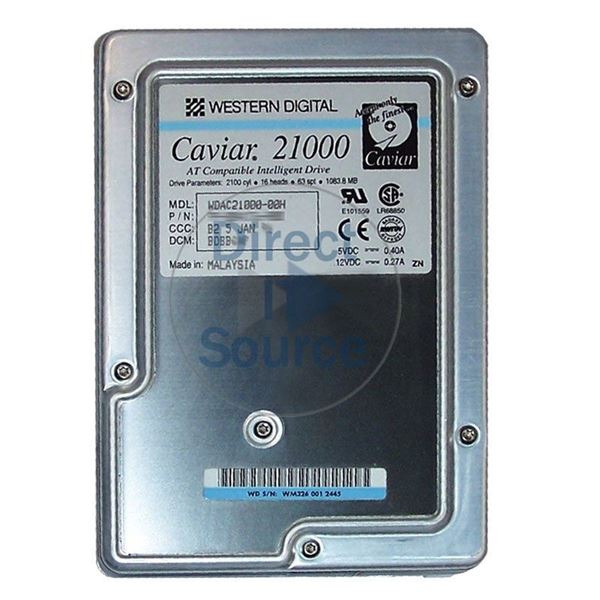 WD WDAC21000-00H - 1.08GB 5.2K IDE 3.5" 128KB Cache Hard Drive