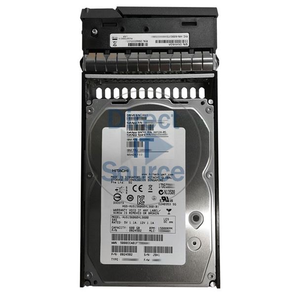 Netapp X412A-R5 - 600GB 15K SAS 3.5" Hard Drive