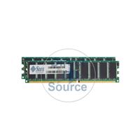 Sun X4211A-Z - 4GB 2x2GB DDR PC-2100 ECC Unbuffered 184-Pins Memory