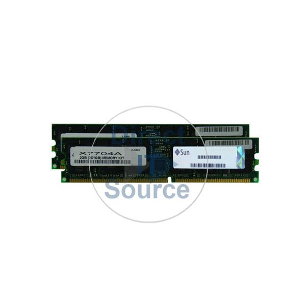 Sun X7704A - 2GB 2x1GB DDR PC-2700 ECC Registered 184-Pins Memory