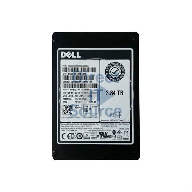 XCRDV Dell - 3.84TB SAS 12Gbps 2.5" Cache Hard Drive