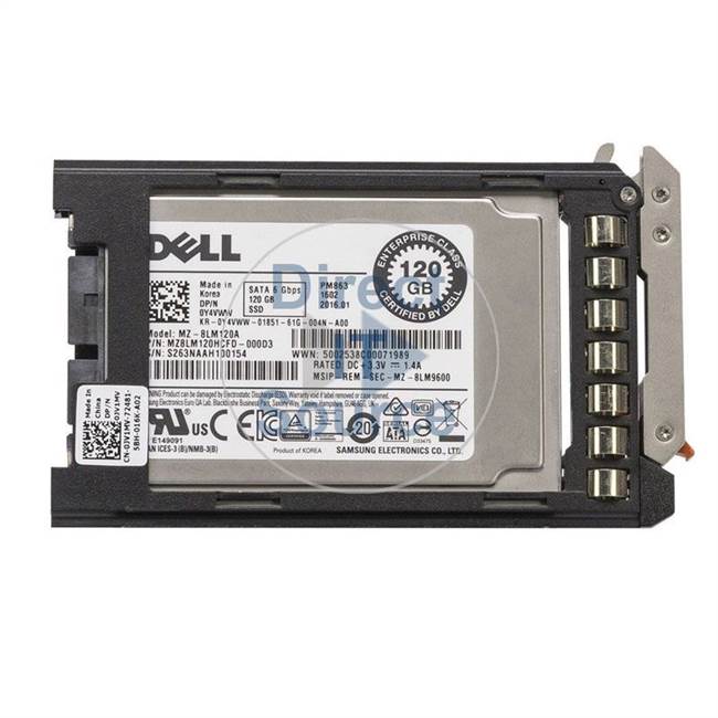 Dell Y4VWW - 120GB SATA 3.0Gbps 1.8" SSD
