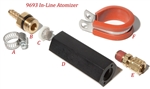 Accu-Lube,  9863, In-line atomizer: with 12" copper nozzle & magnetic mounting