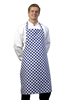 Blue/White Check Bib Apron - One Size - A039