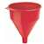 Lubrimatic 75-072 Funnel, 6 qt Capacity, Plastic, Red, 11 in H