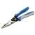 Crescent Pro Series PS6549C Nose Plier, 9 in OAL, Blue/Gray Handle, Co-Molded Grip Handle, 1-9/32 in W Jaw