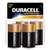 Duracell MN1300R4Z Battery, 1.5 V Battery, 14 Ah, D Battery, Alkaline, Manganese Dioxide, Black