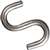 National Hardware N233-544 S-Hook, 135 lb Working Load, 0.26 in Dia Wire, Stainless Steel, Stainless Steel