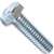 Midwest 00005 Hex Bolt, 1/4-20 x 1 in, Zinc Plated, Grade 2