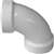 Canplas 192252L Sanitary Pipe Elbow, 2 in, Hub, 90 deg Angle, PVC, White