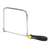 STANLEY 15-106A Coping Saw, 6-3/8 in L Blade, 15 TPI, HCS Blade, Cushion-Grip Handle, Plastic/Rubber Handle