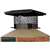 Shelter SC99 Shelter Chimney Cap, Steel, Black, Powder-Coated, Fits Duct Size: 7-1/2 x 7-1/2 to 9-1/2 x 9-1/2 in