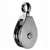 BARON 0174ZD-1-1/4 Tackle Pulley, 5/16 in Rope, 1-1/4 in Sheave