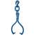 BARON 4080049/42314 Skid Tong with Grab Hook, 4 to 20 in Opening, Steel Tip, Steel Handle