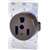 Eaton Cooper Wiring 1254-BOX Power Receptacle, 2-Pole, 250 V, 50 A, NEMA: NEMA 6-50R, Black