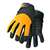 Cat CAT012215L Utility Gloves, L, Wrist Strap Cuff, Synthetic Leather, Black/Yellow