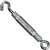 National Hardware 2173BC Series N221-945 Turnbuckle, 65 lb Working Load, #10-24 Thread, Hook, Eye, 5-1/2 in L Take-Up