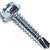 Midwest Fastener 10280 Screw, #10 Thread, 1 in L, Hex, Socket Drive, Self-Drilling Point, Steel, Zinc