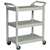 Rubbermaid FG342488PLAT Service Cart, 18.6 in OAW, 37.8 in OAH, 33.6 in OAL, Plastic Shelf, Platinum Shelf