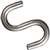 National Hardware N233-551 S-Hook, 145 lb Working Load, 0.3 in Dia Wire, Stainless Steel, Stainless Steel