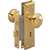 ProSource 6870372-3L Mortise Interior Lockset, Polished Brass, Steel, KW1 Keyway, Brass