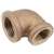 Anderson Metals 738105-0604 Reducing Pipe Elbow, 3/8 x 1/4 in, FIP, 90 deg Angle, Brass, 200 psi Pressure